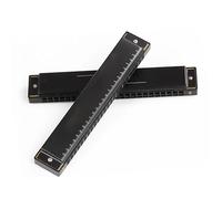 C Harmonica C 24 Hole Polyphonic Harmonica In C Key For Adults Beginners Tremolo(Black)
