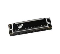 C Harmonica Diatonic Blues Harmonica Key Of C 10 Holes With Case Standard H(Black)