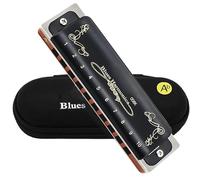 C Harmonica Diatonic Harmonica 10 Holes 20 Tone Blues With Black Cover And Canvas Bag(Key of Ab)