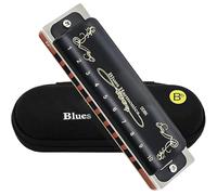 C Harmonica Diatonic Harmonica 10 Holes 20 Tone Blues With Black Cover And Canvas Bag(Key of Bb)