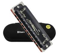 C Harmonica Diatonic Harmonica 10 Holes 20 Tone Blues With Black Cover And Canvas Bag(Key of Db)
