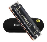 C Harmonica Diatonic Harmonica 10 Holes 20 Tone Blues With Black Cover And Canvas Bag(Key of G)