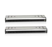 C Harmonica Double Sided Double Tone 24 Hole C G Tone Polyphonic Harmonica Playing Instrument(Silver)