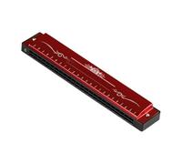 C Harmonica Harmonica Diatonic Marking 24 Holes C Key Polyphonic Professional Performance Level(R3 Red)