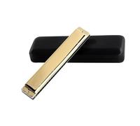C Harmonica Polyphonic Harmonica C Key 24 Holes Suitable For Adult Professionals And Beginners Gold Silver(Gold)