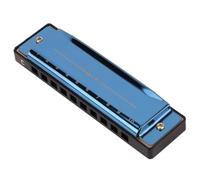 C Harmonica Professional 10 Hole Metal Harmonica Suitable For Adult Beginners Music Instrument(Blue)