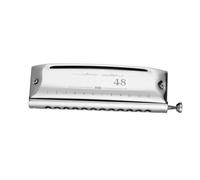 C Harmonica Professional 12 Hole 48 Note Chromatic Harmonica C Key With Slide Key And Piston(12holes sliver)