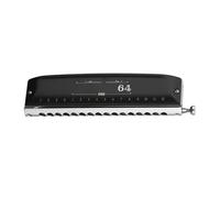 C Harmonica Professional 12 Hole 48 Note Chromatic Harmonica C Key With Slide Key And Piston(16holes black)