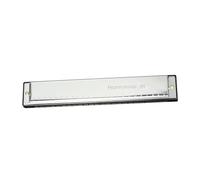 C Harmonica Professional 24 Hole 48 Tone Silver Harmonica Half Scale(Silver)