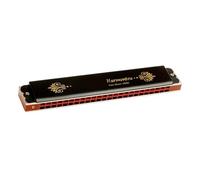 C Harmonica Professional 24 Hole C Tune Tremolo Harmonica Playing Instrument(Em)