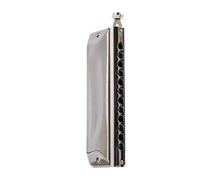 C Harmonica Professional Music Lovers Chromatic Harmonica C Key 12 Hole 48 Tones(Grey)