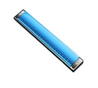 C Harmonica Professional Performance 24 Holes Tremolo Harmonica Key Of C Instruments(Blue)
