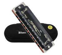 C Harmonica Professional Performance Diatonic Harmonica 10 Holes 20 Tone Blues(Key of D)
