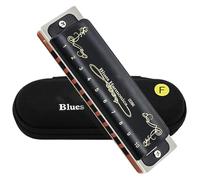 C Harmonica Professional Performance Diatonic Harmonica 10 Holes 20 Tone Blues(Key of F)