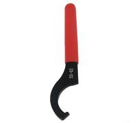 C Hook Spanner Wrench for 38-42mm Round Nut, ER Collet Chuck Tool with Non-Slip Rubber Handle, Drop Forged Carbon Steel Construction(C型55-62MM)