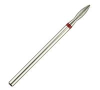 C & I Diamond Nail Drill Bit, Flame Shape, E-File, Professional Cuticle Clean Drill Bit, Improved Diamond Powder plus Tungsten Carbide Shank 3/32” (2.3 mm, Fine -F)