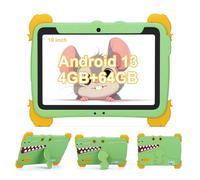 C idea 10.1 Inch Kids Tablet, 1280 x 800 FHD Display, 4GB RAM + 64GB ROM, 6000mAh Battery, Parental Control, Wi-Fi, Bluetooth, Android Tablet for Children from 3 to 12 Years Old (Green)