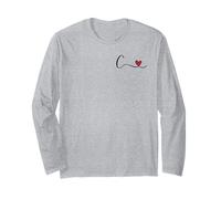 C Initial Heart Monogram Gift, Long Sleeve T-Shirt