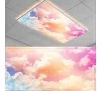 C.IOPMNU 2 Pack Fluorescent Light Cover for Classroom, Pink Clouds Drop Ceiling Decorative Film Filter,Colorful Eliminate Harsh Glare Causing Eyestrain And Headaches