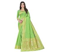 C J Enterprise Women's Pure Kanjivaram Soft Silk Saree for Wedding With Blouse Piece (Pari159 paithani), Parot Green, One Size