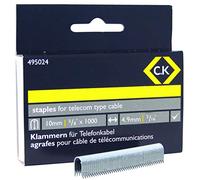 C.K 495024 Telecom Cable Staples 4.9x10 mm-Box of 1000, Silver