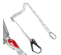 C.K Adjustable Rope Lanyard EN354 EN358 CE Certified - 2m Work Restraint with Scaffold Hook & Carabiner, Polyester Rope, Captivated Loop, Adjustable 1.2-2m for Scaffolds Ladders PPE, CK Tools T8010