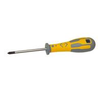 C.K Dextro Phillips Screwdriver PH1 x 80 mm, Chrome Vanadium Steel Blade | Ergonomic dual-component grip, fine neck for fingertip control, ridged head for final turns, tip marking for identification