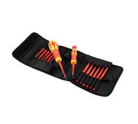 C.K Dextro VDE 16pc Interchangeable Screwdrivers Set, 14 Slim Blades SL PZ MOD PH TORX, Electricians Insulated Terminal Screwdriver, Multi All in One Precision Electrical Screw Driver, Tools T4935