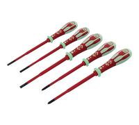 C.K Screwdriver Set Dextro VDE Slim GLO T49283PD – Set of 5 Glow-in-the-Dark PZ1 PZ2 SL Insulated