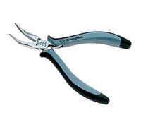 C.K ESD Snipe Nose Pliers 150mm, Bent Nose, Serrated Jaws for Electronics | Drop Forged Alloy Steel, Hardened and Tempered Construction, Precision Box Joint Alignment, Spot Welded Double Leaf Springs