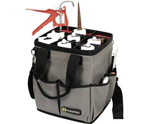 C.K Magma Tote Tool Bag 3 in 1, Heavy Duty Open Tool Bags, Easy Access Toolbag for Tradesmen, Silicon and Adhesive Tubes Storage, Small Compact Toolbox, Empty Tool Box, MA2637 by CK Tools