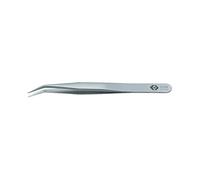 C.K Precision Tweezers, 120 mm, Grooved 30 Degree Tips, 1 mm Max Diameter | Acid and corrosion resistant stainless steel bow, Anti-magnetic construction, Polished matt surface