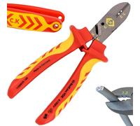 C.K RedLine 2025 Edition VDE CombiCutter 3, 160 mm German Electrical Wire Cable Side Cutter, Stripper, Bender and Screw Shear, Heavy Duty Electrician Croppers, Electricians Snips, CK Tools T39083A 160
