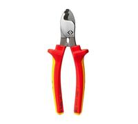 C.K Redline VDE Cable Cutters 160mm, German Made Razor Sharp Electrical Wire Cutter & Stripper, Heavy Duty Croppers for Electrician, Electricians Snips, CK Tools T3973 160