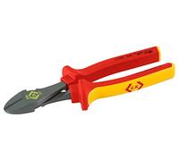 C.K Redline VDE Slim Access Cable Cutters 200mm, German Made High Leverage Capacity Electrical Wire Side Cutter, Heavy Duty Croppers for Electrician, Electricians Snips, CK Tools T37021 200