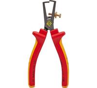 C.K Redline VDE Wire Stripping Pliers 160mm, 1000v Insulated Electrical Cable Stripper, Electricians Plier, Insulated Cables Strip Knife for Electrician, CK Tools 431012