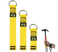 C.K Safety D-Ring Tool Tail Tether 3pc Set - 100, 150 & 200 mm - 4 kg Load, Steel D-Rings, Inspection Contrast Stitching, ANSI/ISEA 121-2018 - Worksite & Belt Loop Drop Prevention PPE, CK Tools T8004