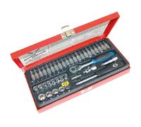 CK 39 Piece 1/4" Drive Sure Drive Hex Socket and Screwdriver Bit Set Metric 1/4"
