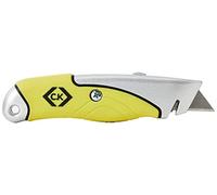C.K T0957-1 Retracting Soft Grip Trimming Knife, Silver