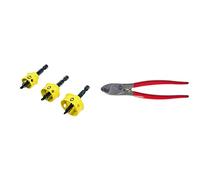 C.K T3213 Sheet Steel Hole Saw Set - Yellow (3-Piece) & 3963 Cable Cutter 210mm