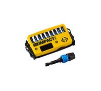 C.K T4510 "Blue Steel" PZ Impact Screwdriver Bit, 0 V, Black, Set of 10 Piece