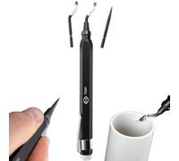 C.K Tools 2-in-1 Deburring and Scribe Tool, 2 HSS Deburr Tips, 1 HSS Scribing Tip, Pocket Clip, Internal Storage, Black Oxide Finish, For Metal Plastic Pipe Edge Marking, Aluminium Body, CK T2281