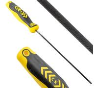 C.K Tools Chainsaw File 175mm 4mm Round Second Cut, High Carbon Black Oxide Steel, Ergonomic Two Component Grip, Secure Tang Bond, Lanyard Compatible for Safe Use on Jobsite and Workshop, CK T0079A 4