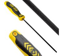C.K Tools Chainsaw File 175mm 5mm Round Second Cut, High Carbon Black Oxide Steel, Ergonomic Two Component Grip, Secure Tang Bond, Lanyard Compatible, Chain Saw Sharpening and Workshop Use CK T0079A 5