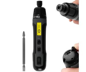 C.K Tools Electric Screwdriver, 3.6V Rechargeable, 6 Torque Levels, USB-C | 2000mAh battery, up to 200min runtime, 1hr charge, 20Nm manual tightening, 6.35mm locking quick-release chuck, PZ2/SL4 bit