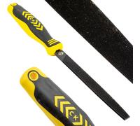 C.K Tools Engineers File 150mm Smooth Flat Safe Edge, High Carbon Black Oxide Steel, Ergonomic Two Component Grip, Secure Tang Bond, Lanyard Compatible for Safe Use on Scaffolding Ladders CK T0080A 6S