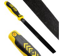 C.K Tools Engineers File 200mm Second Cut Flat Safe Edge, High Carbon Black Oxide Steel, Ergonomic Two Component Grip, Secure Tang Bond, Lanyard Compatible, Safety Scaffolding Ladders, CK T0080A 8