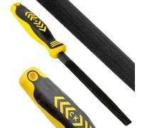 C.K Tools Engineers File Half Round 150mm Second Cut Tapered Point, High Carbon Black Oxide Steel, Ergonomic Two Component Grip, Secure Tang Bond, Lanyard Compatible for Jobsite Safety, CK T0082A 6