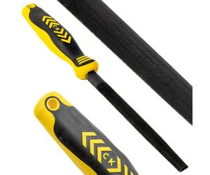 C.K Tools Engineers File Half Round 150mm Second Cut Tapered Point, High Carbon Black Oxide Steel, Ergonomic Two Component Grip, Secure Tang Bond, Lanyard Compatible for Jobsite Safety, CK T0082A 6