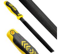 C.K Tools Engineers File Half Round 200mm Second Cut Tapered Point, High Carbon Black Oxide Steel, Ergonomic Two Component Grip, Secure Tang Bond, Lanyard Compatible for Safe Jobsite Use, CK T0082A 8